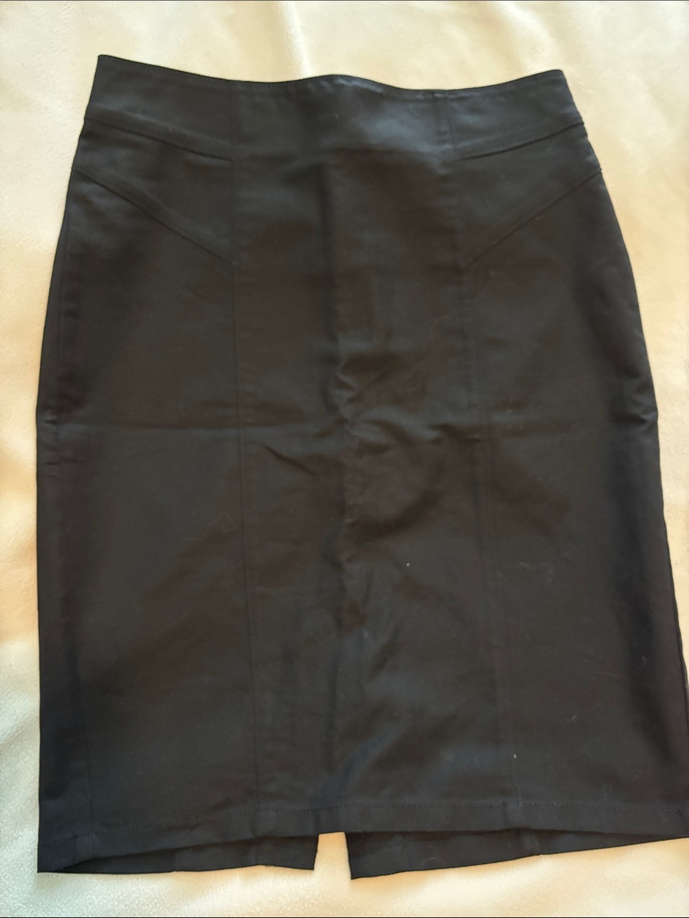 Ann Taylor Black Fitted Pencil Skirt